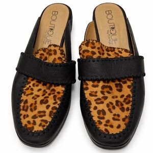 Corkys Boutique Animal Print Mules Leopard Slip On Flats Canterbury Size 9